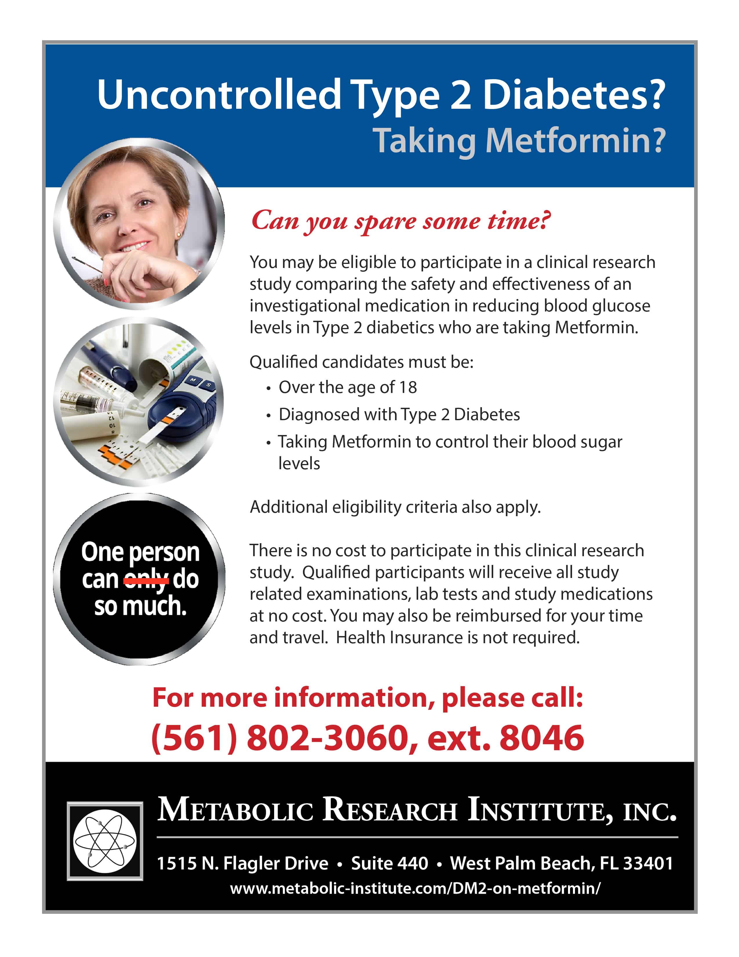 Type 2 Diabetes on Metformin Clinical Trial West Palm Beach