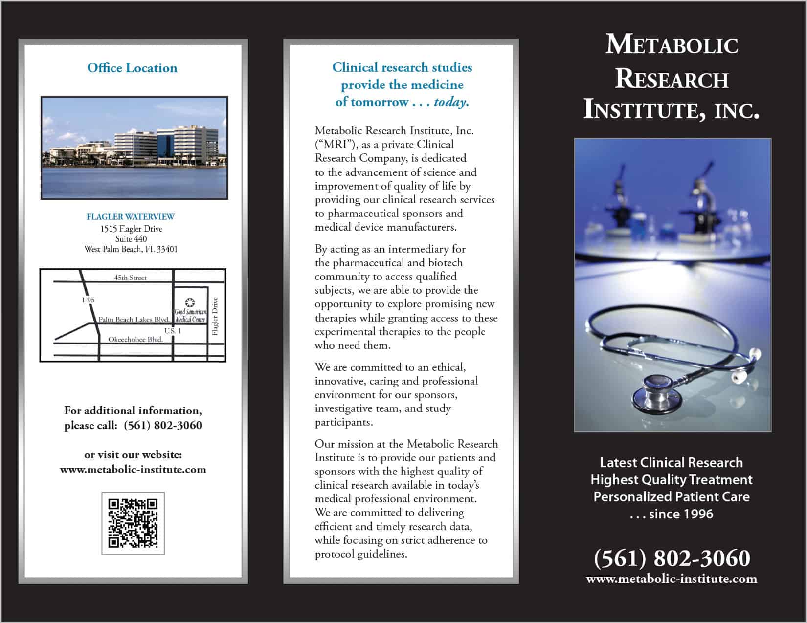 Metabolic Research Institute in West Palm Beach FL Corporate brochure