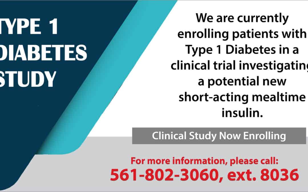 Type 1 Diabetes Clinical Study flyer